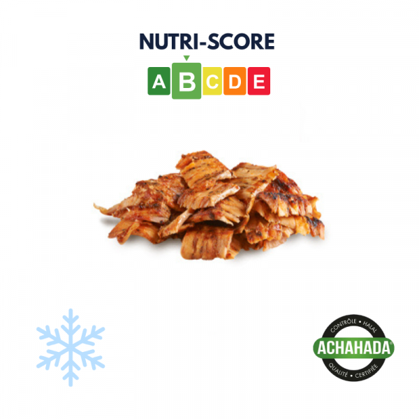 Lamelles de kebab Halal certifié Achahada 800g