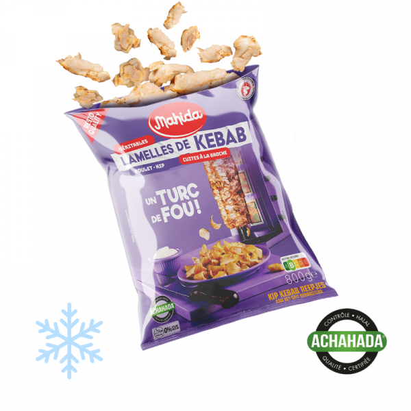 Lamelles de kebab Halal certifié Achahada 800g